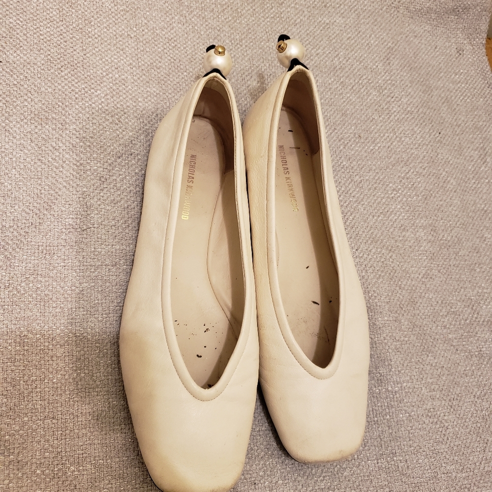 Nicholas Kirkwood Delfi Leather Ballerina Flat